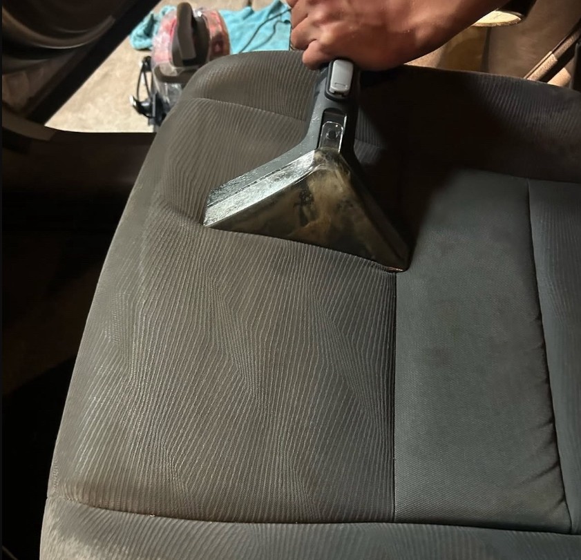 Interior car detailing in Tucson — carpet shampoo, steam cleaning, stain and pet hair removal